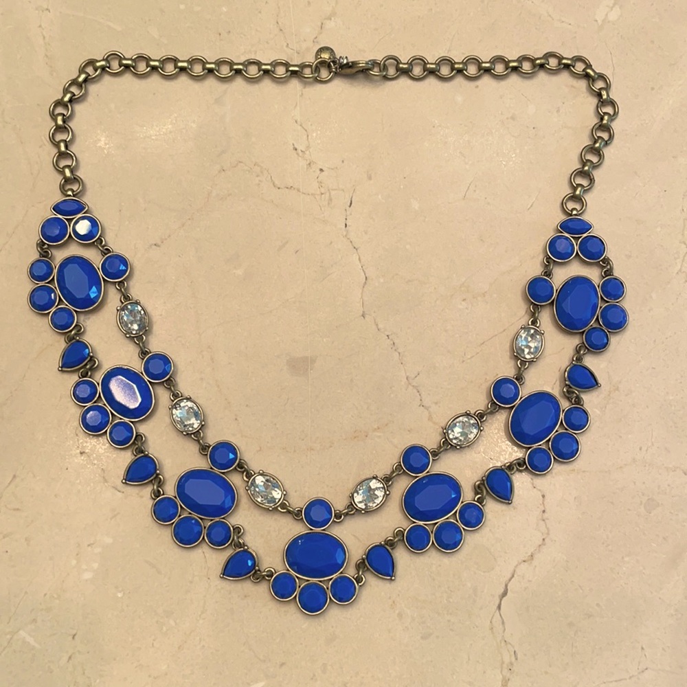 J Crew blue stone necklace